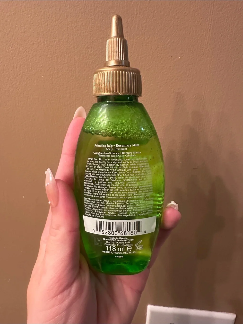 OGX Refreshing Scalp Rosemary Mint Scalp Treatment - Green